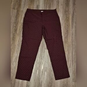 Time and Tru Maroon Pants with Pink Accents